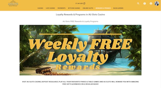 Earn Loyalty Rewards At AUSlots