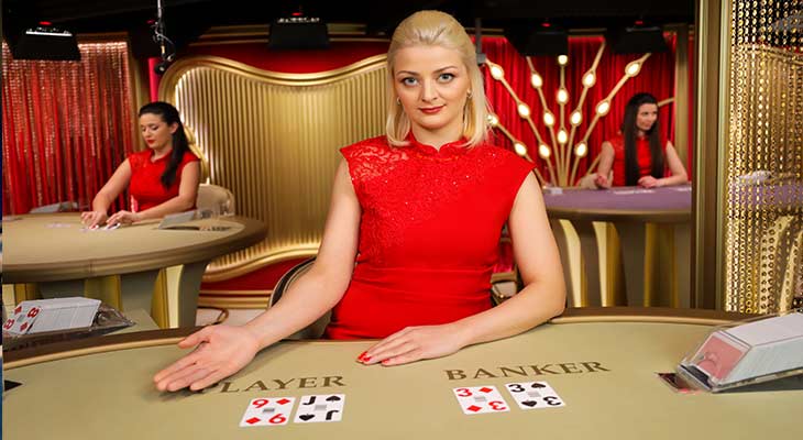 Live Dealer Baccarat streamed in a real time