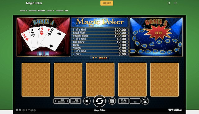 Magic Poker at AUSlots Online Casino