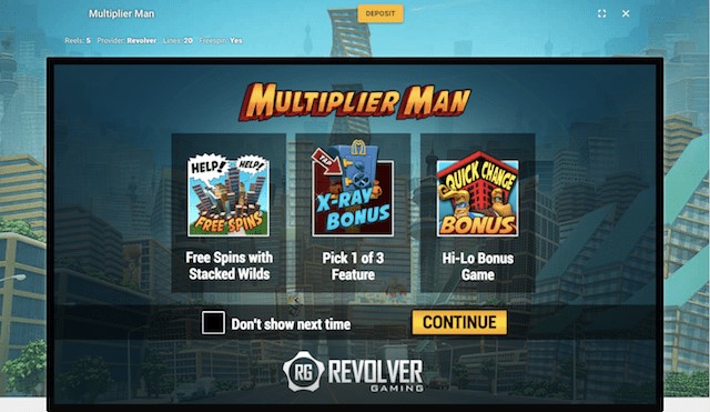 Multiplier Man Slot by Revolver Software Provider