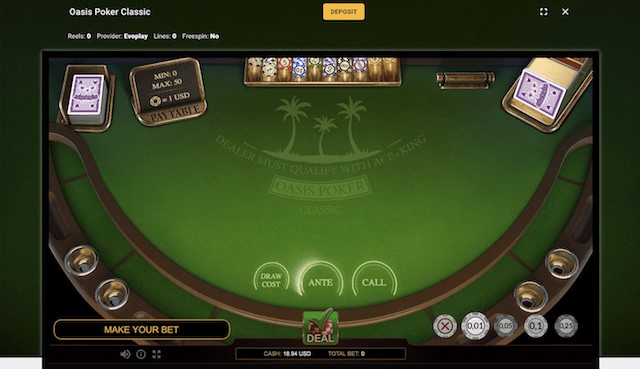 Oasis Poker Classic Online Table