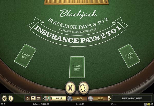 blackjack single netent rtp
