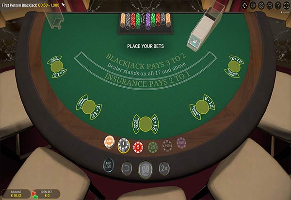 First Person Blackjack Live￼