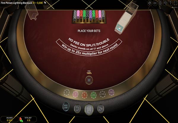 First Person Lightning Blackjack Mobile By Evolution