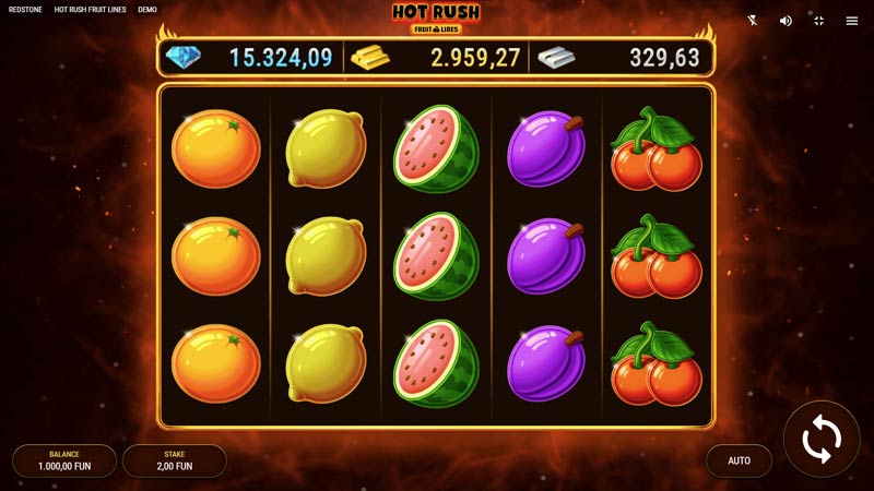 Hot Rush Fruit Lines 777 Slots Bay game
