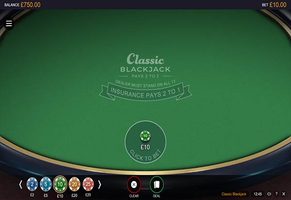Classic Blackjack 777 Slots Bay game