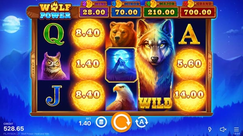 Wolf Power Hold and Win 777 Slots Bay game